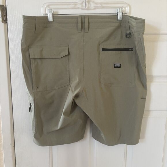 Oneill Mens Hybrid‎ Board Shorts 40 Olive Drawstring Utility Outdoors Beach Swim - Picture 8 of 14
